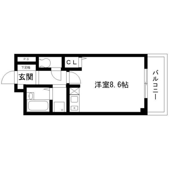 ライフ牧の里(1K/3階)の間取り写真