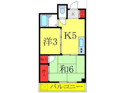 峰正ビル(2K/2階)の間取り写真