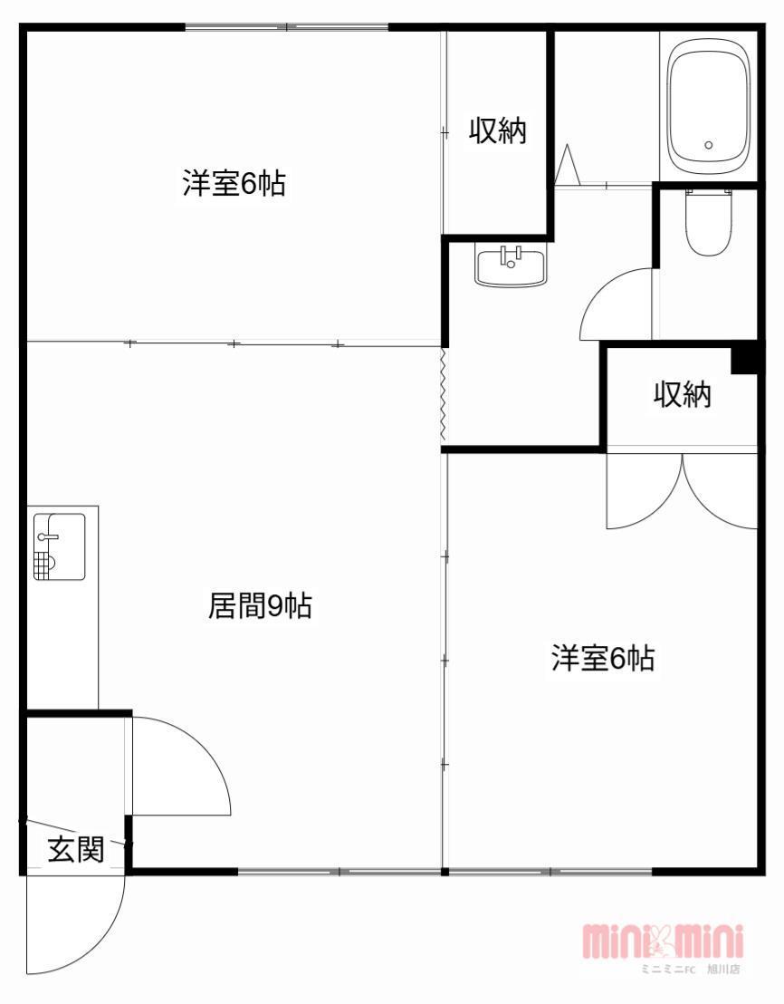 フォーセブンマンション(2LDK/1階)の間取り写真