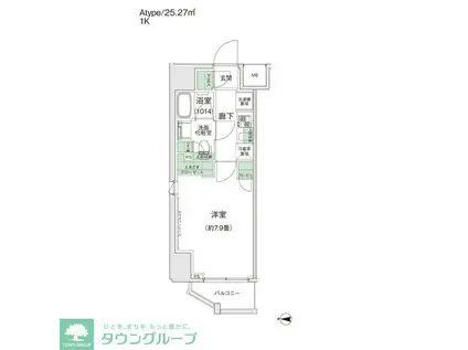 スタイリオ蒲田II(1K/12階)の間取り写真