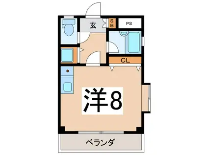メイプルST(ワンルーム/3階)の間取り写真