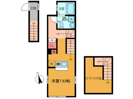 MY STYLE NISHIFUNABASHI(ワンルーム/2階)の間取り写真
