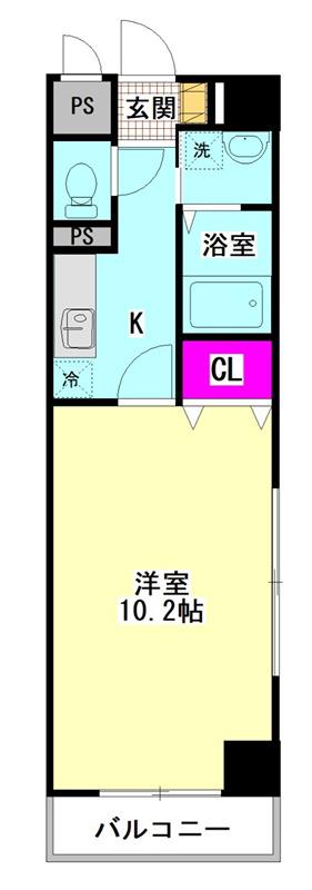 ドリームワン(1K/1階)の間取り写真