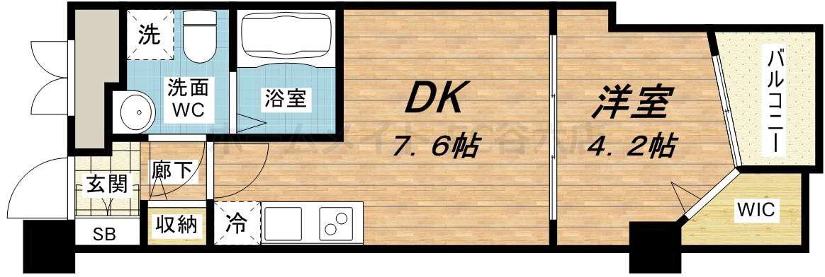 セレニテ梅田EST(1DK/11階)の間取り写真