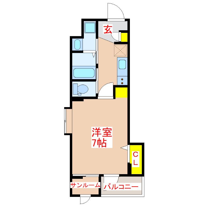 LE PHARE(1K/5階)の間取り写真