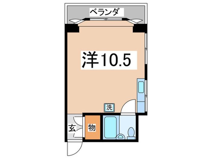 林ビル(ワンルーム/3階)の間取り写真
