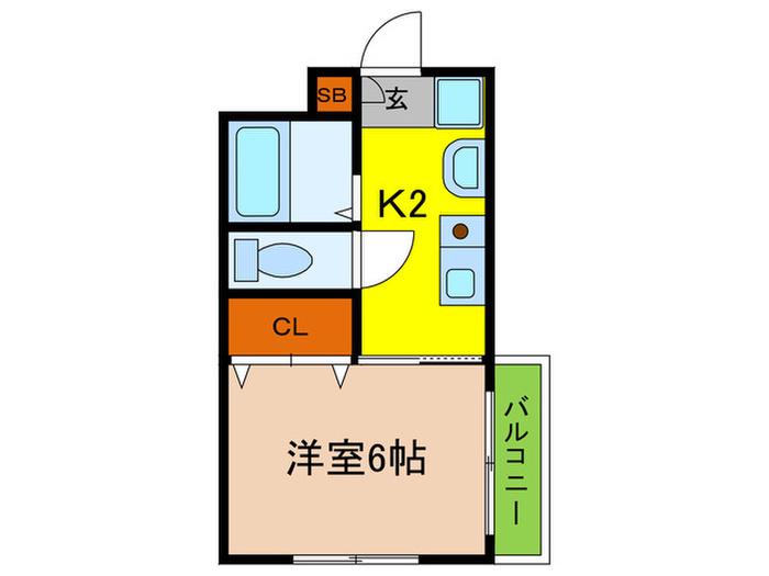 メゾンドアンジュ(1K/3階)の間取り写真