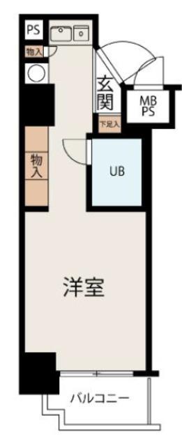 メインステージ王子駅前(ワンルーム/7階)の間取り写真