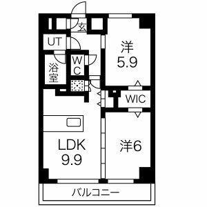 エルフォルテ東日暮里(2LDK/6階)の間取り写真