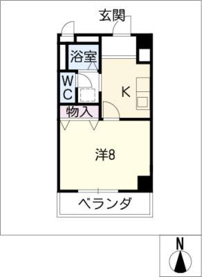 グレース小坂本町(1K/7階)の間取り写真