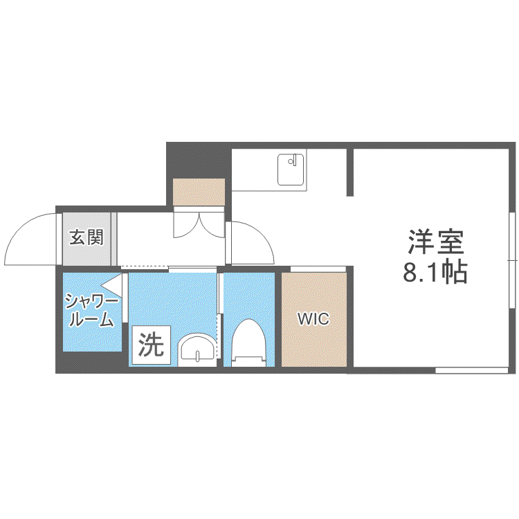 カレラ豊平2ND(1K/3階)の間取り写真