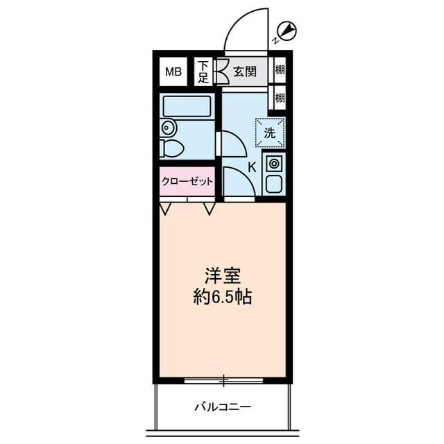 BELLE VUE新中野(1K/4階)の間取り写真