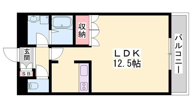 PINE VALLEY(1K/5階)の間取り写真
