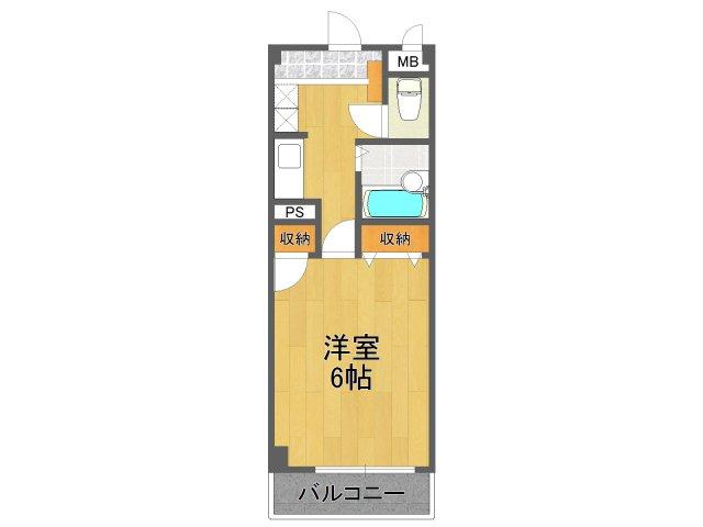 パールレジデンス2(1K/3階)の間取り写真