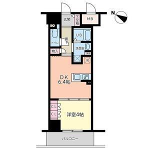 神戸元町NOAH(1DK/4階)の間取り写真