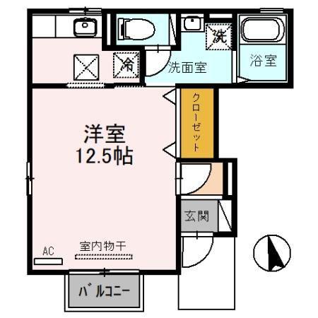 エスペランサ(ワンルーム/1階)の間取り写真
