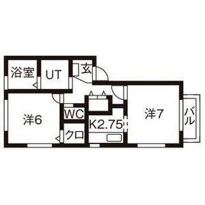 ステーションパーク柳原X(1LDK/2階)の間取り写真