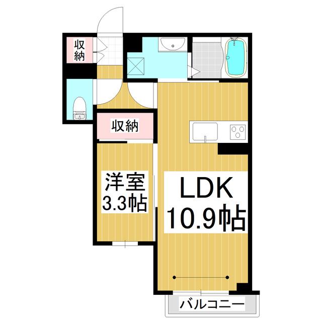 モンレーヴ(1LDK/3階)の間取り写真