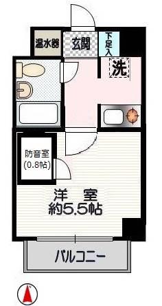クリオ鶴ヶ峰壱番館(1K/3階)の間取り写真