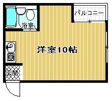 レジデンスマキ(ワンルーム/3階)の間取り写真