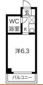 グレースハイツ野江(ワンルーム/4階)の間取り写真