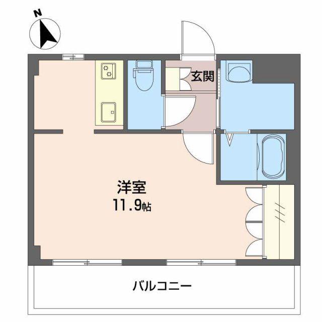 フルハウス夢の森(ワンルーム/2階)の間取り写真