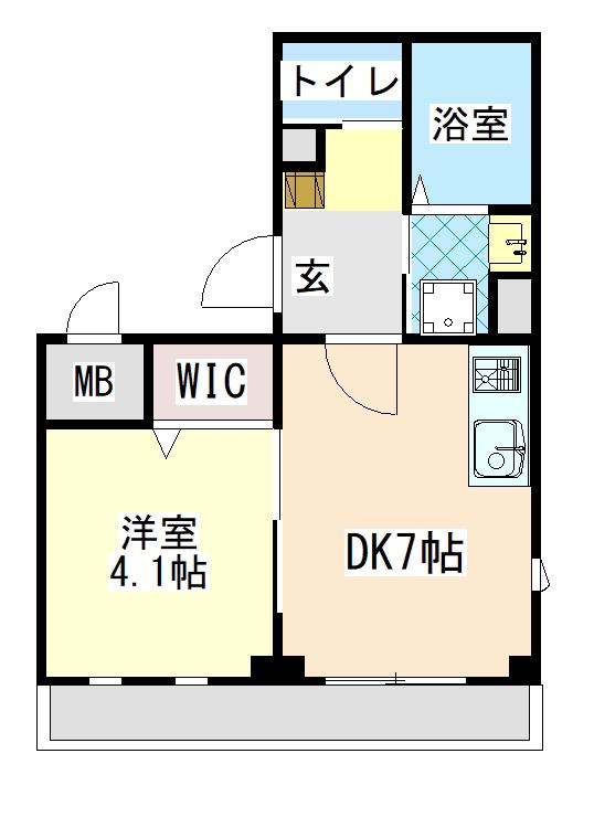 ハイステージ金沢文庫II(1DK/5階)の間取り写真