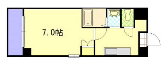 東広島SEA PLACE(1K/6階)の間取り写真