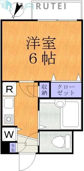 ルンビニー溝ノ口(1K/3階)の間取り写真