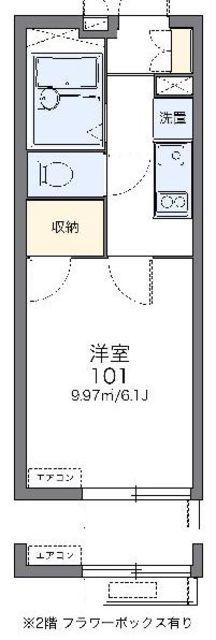 レオパレスKENI(1K/3階)の間取り写真