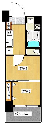 122ETERNITY NISSEKI STREET(2K/7階)の間取り写真