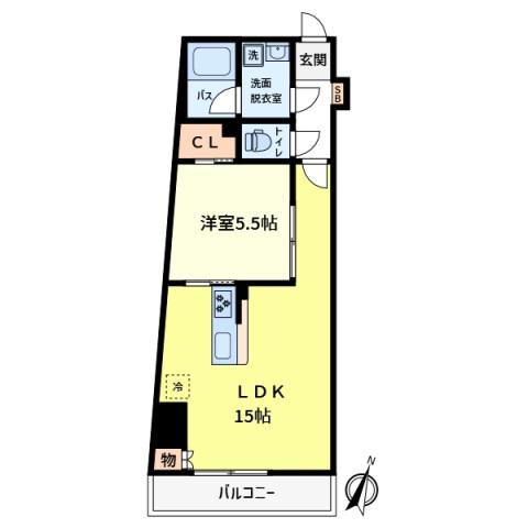 グランシーナリー金町(1LDK/7階)の間取り写真