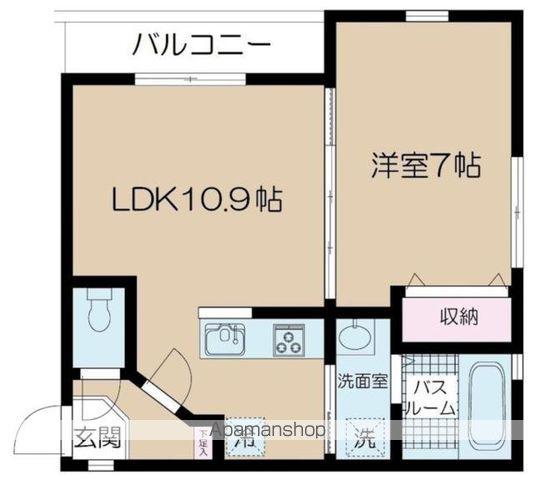 NSGATE勝どき(1LDK/2階)の間取り写真