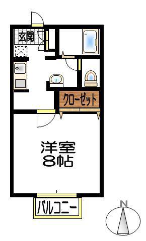 セジュール南蔵王(1K/1階)の間取り写真