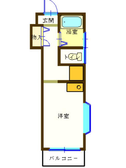 TSコーポ(ワンルーム/3階)の間取り写真