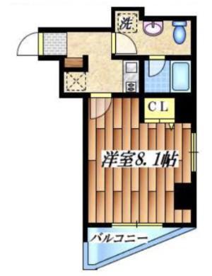 パークサイド西巣鴨(1K/5階)の間取り写真