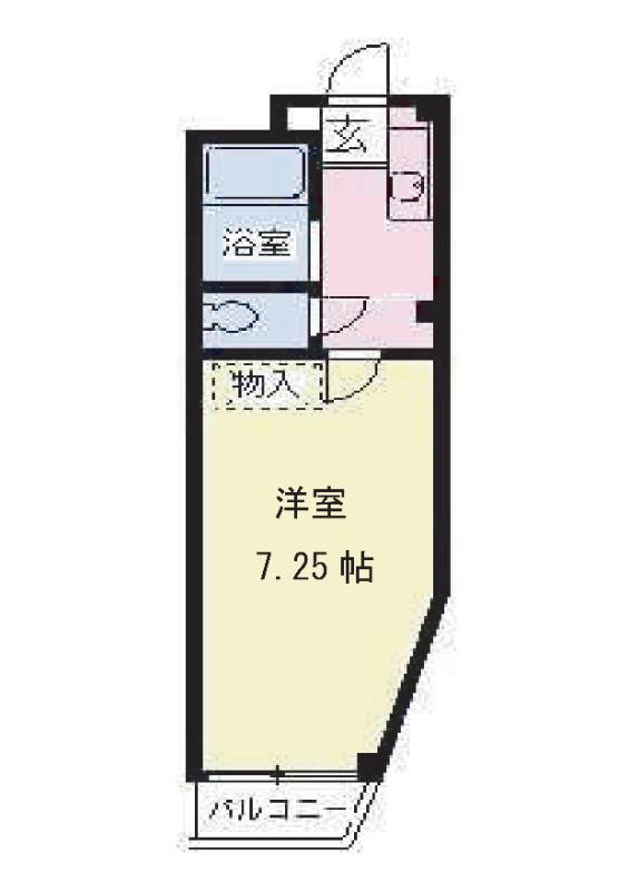 ルラール津田沼(1K/3階)の間取り写真