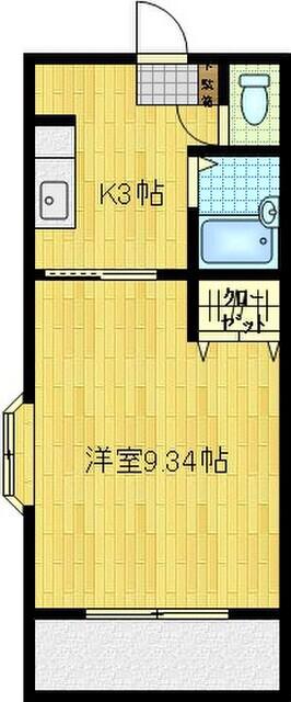 エスパート小山(1K/1階)の間取り写真