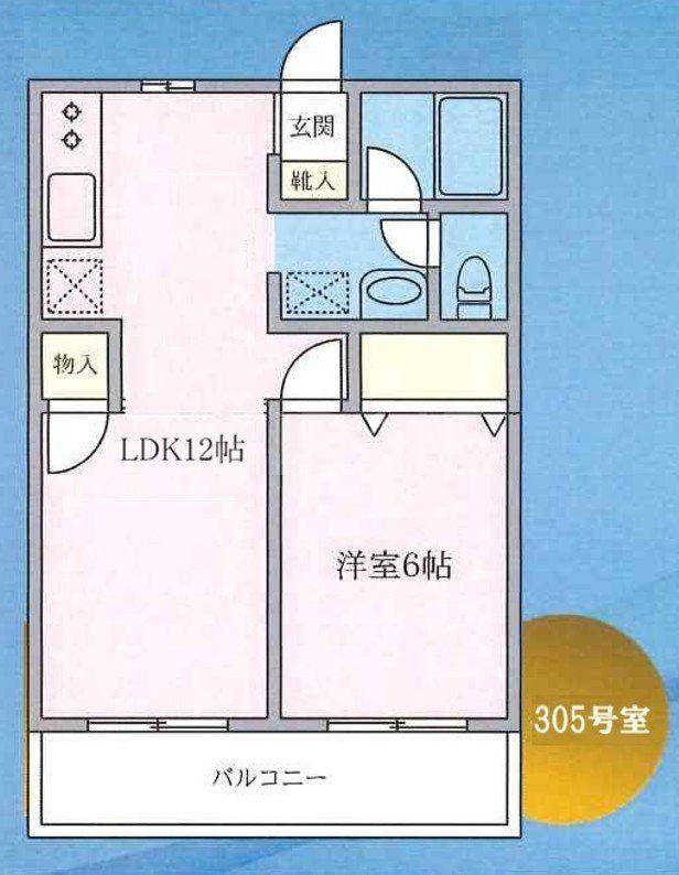 ファミール渋谷(1LDK/3階)の間取り写真