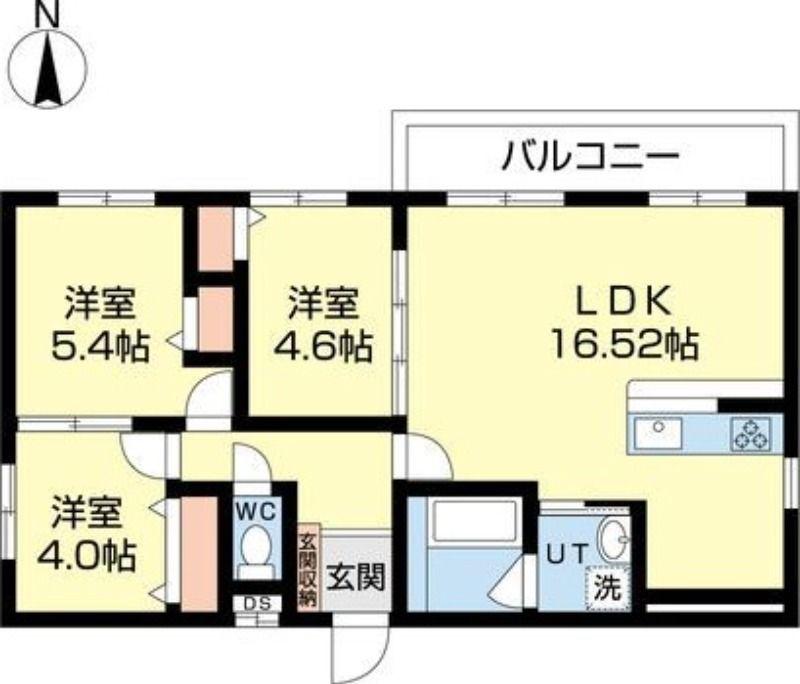 HS313(3LDK/5階)の間取り写真