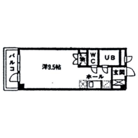 アローズ室見駅前(ワンルーム/2階)の間取り写真