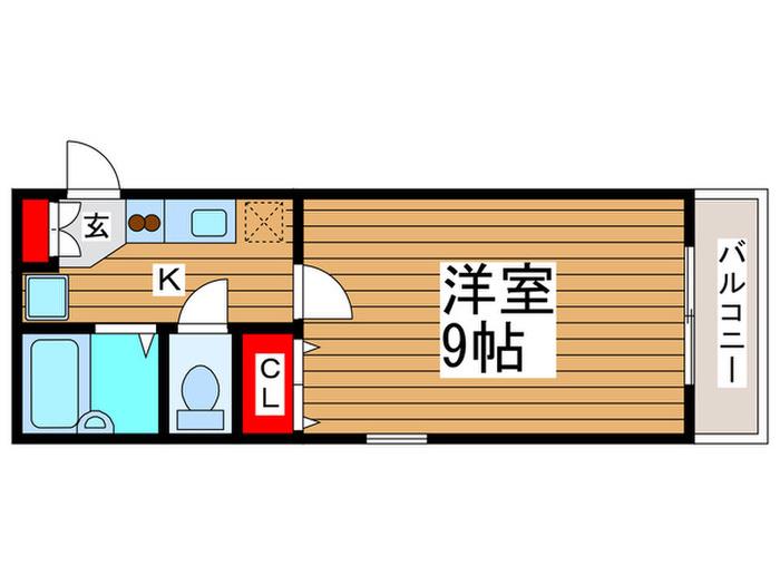 ドミール妙典(1K/1階)の間取り写真