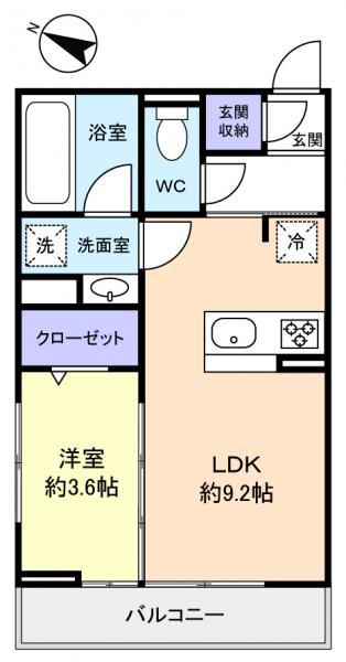 JYUTO習志野台II(1LDK/3階)の間取り写真