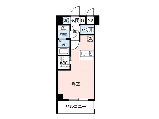レオーネ王子飛鳥山(ワンルーム/2階)の間取り写真
