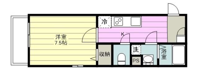 TREFLE 203(1K/2階)の間取り写真