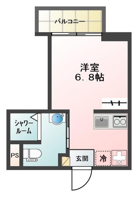 GLANZ赤塚(ワンルーム/2階)の間取り写真