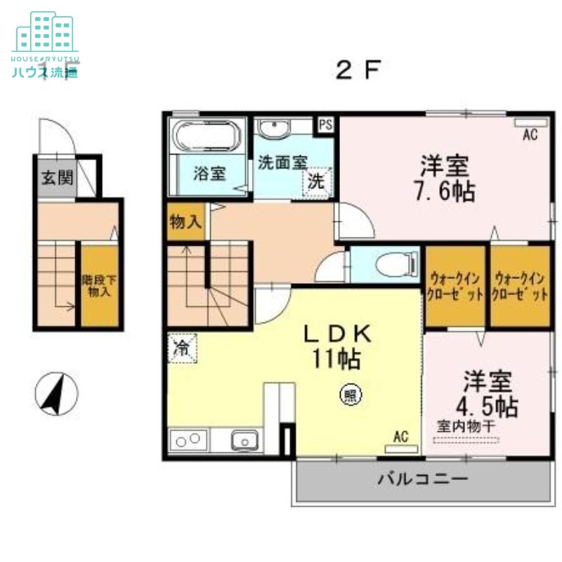 カサ フェリス N(2LDK/2階)の間取り写真