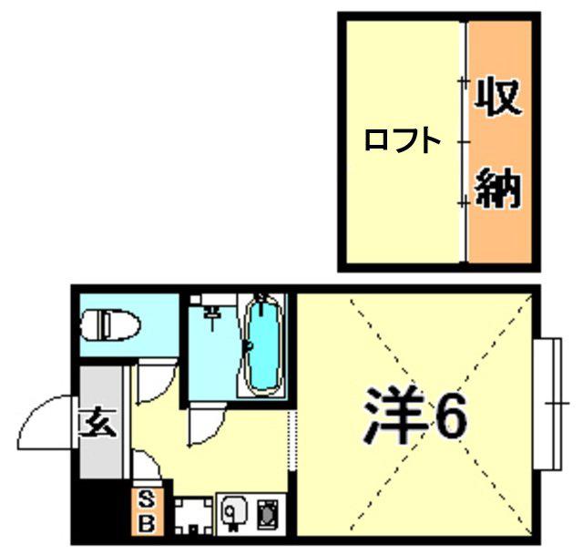 パンシオン白川台NO1(ワンルーム/1階)の間取り写真