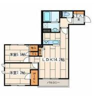 MAISON ARMOISE(2LDK/2階)の間取り写真