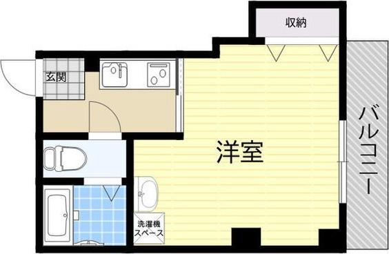 森小路クリーンハイツ(1K/3階)の間取り写真